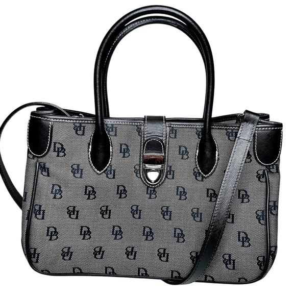 Dooney & Bourke Signature Double Handle Tote Bag Small Black Vintage Purse - Picture 16 of 16